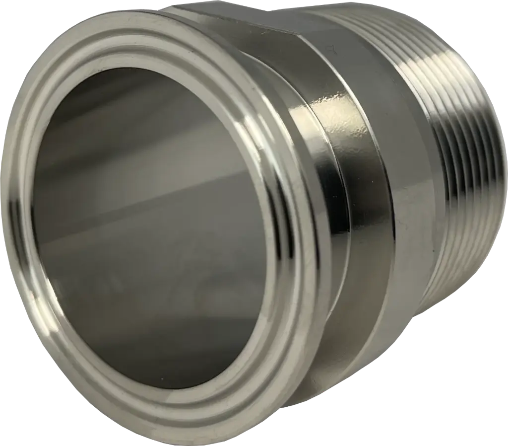 Clamp coupling BSPP external thread stainless steel | M+B Fluid Technology